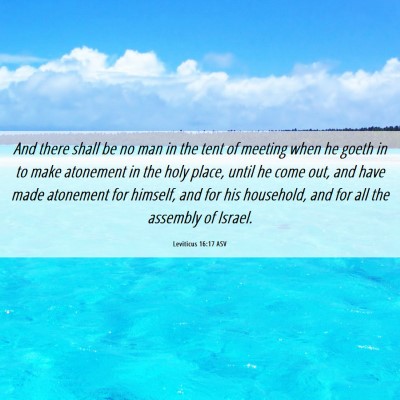 Picture 06 - Leviticus 16:17 ASV - And there shall be no man in the tent of meeting - Bible Verse Picture