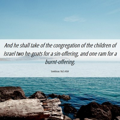 Picture 06 - Leviticus 16:5 ASV - And he shall take of the congregation of the - Bible Verse Picture