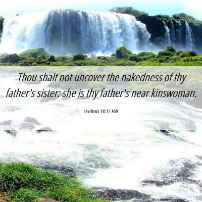 Picture 06 - Leviticus 18:12 ASV - Thou shalt not uncover the nakedness of thy - Bible Verse Picture