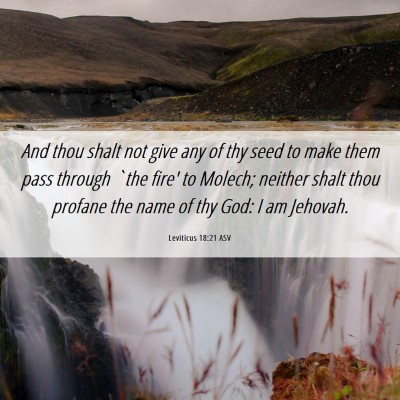 Picture 06 - Leviticus 18:21 ASV - And thou shalt not give any of thy seed to make - Bible Verse Picture