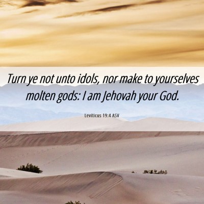 Picture 06 - Leviticus 19:4 ASV - Turn ye not unto idols, nor make to yourselves - Bible Verse Picture