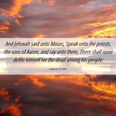 Picture 06 - Leviticus 21:1 ASV - And Jehovah said unto Moses, Speak unto the - Bible Verse Picture