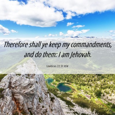 Picture 06 - Leviticus 22:31 ASV - Therefore shall ye keep my commandments, and do - Bible Verse Picture