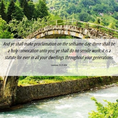 Picture 06 - Leviticus 23:21 ASV - And ye shall make proclamation on the selfsame - Bible Verse Picture