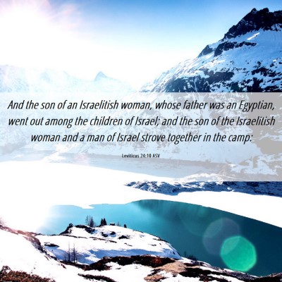 Picture 06 - Leviticus 24:10 ASV - And the son of an Israelitish woman, whose father - Bible Verse Picture