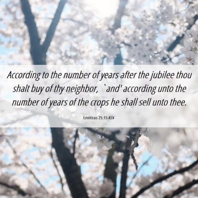 Picture 06 - Leviticus 25:15 ASV - According to the number of years after the - Bible Verse Picture