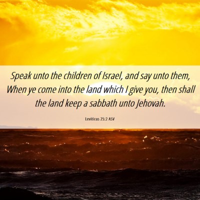 Picture 06 - Leviticus 25:2 ASV - Speak unto the children of Israel, and say unto - Bible Verse Picture