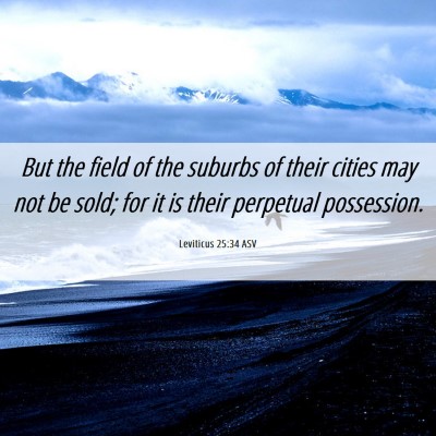 Picture 06 - Leviticus 25:34 ASV - But the field of the suburbs of their cities may - Bible Verse Picture