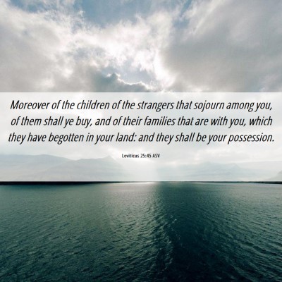 Picture 06 - Leviticus 25:45 ASV - Moreover of the children of the strangers that - Bible Verse Picture