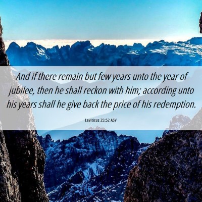 Picture 06 - Leviticus 25:52 ASV - And if there remain but few years unto the year - Bible Verse Picture