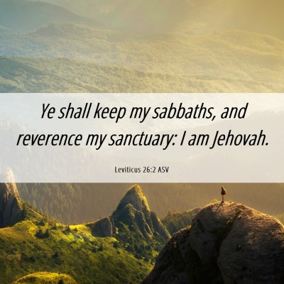 Picture 06 - Leviticus 26:2 ASV - Ye shall keep my sabbaths, and reverence my - Bible Verse Picture