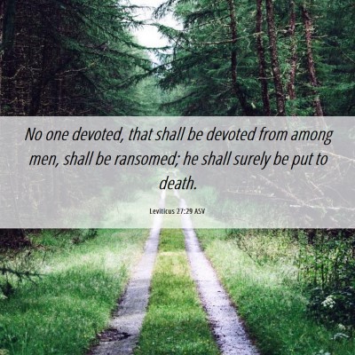 Picture 06 - Leviticus 27:29 ASV - No one devoted, that shall be devoted from among - Bible Verse Picture