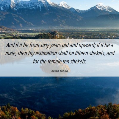 Picture 06 - Leviticus 27:7 ASV - And if it be from sixty years old and upward; if - Bible Verse Picture