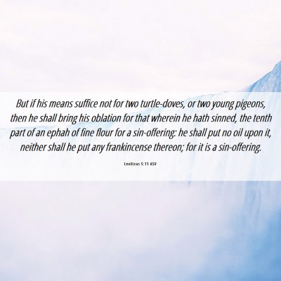 Picture 06 - Leviticus 5:11 ASV - But if his means suffice not for two - Bible Verse Picture