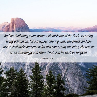 Picture 06 - Leviticus 5:18 ASV - And he shall bring a ram without blemish out of - Bible Verse Picture