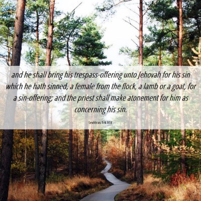 Picture 06 - Leviticus 5:6 ASV - and he shall bring his trespass-offering unto - Bible Verse Picture