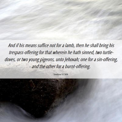 Picture 06 - Leviticus 5:7 ASV - And if his means suffice not for a lamb, then he - Bible Verse Picture