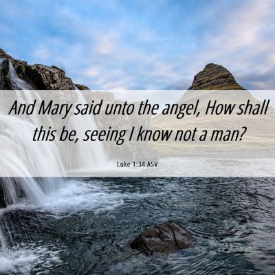 Picture 06 - Luke 1:34 ASV - And Mary said unto the angel, How shall this be, - Bible Verse Picture