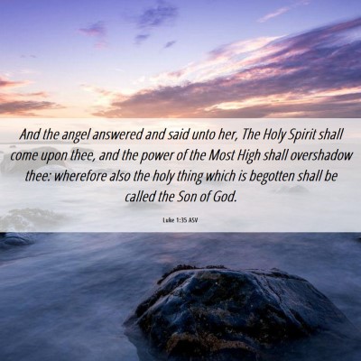 Picture 06 - Luke 1:35 ASV - And the angel answered and said unto her, The - Bible Verse Picture