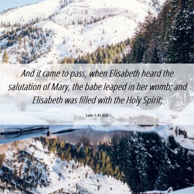 Picture 06 - Luke 1:41 ASV - And it came to pass, when Elisabeth heard the - Bible Verse Picture