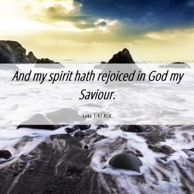 Picture 06 - Luke 1:47 ASV - And my spirit hath rejoiced in God my - Bible Verse Picture