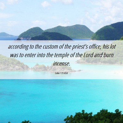 Picture 06 - Luke 1:9 ASV - according to the custom of the priest's office, - Bible Verse Picture