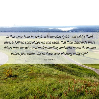Picture 06 - Luke 10:21 ASV - In that same hour he rejoiced in the Holy Spirit, - Bible Verse Picture