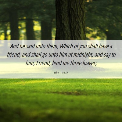 Picture 06 - Luke 11:5 ASV - And he said unto them, Which of you shall have a - Bible Verse Picture