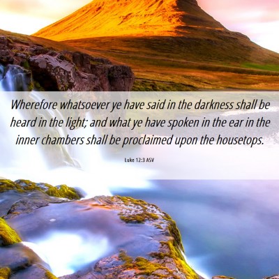 Picture 06 - Luke 12:3 ASV - Wherefore whatsoever ye have said in the darkness - Bible Verse Picture
