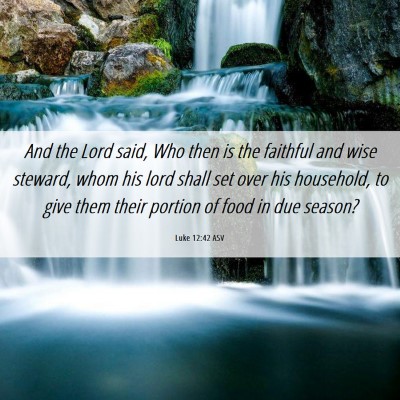 Picture 06 - Luke 12:42 ASV - And the Lord said, Who then is the faithful and - Bible Verse Picture