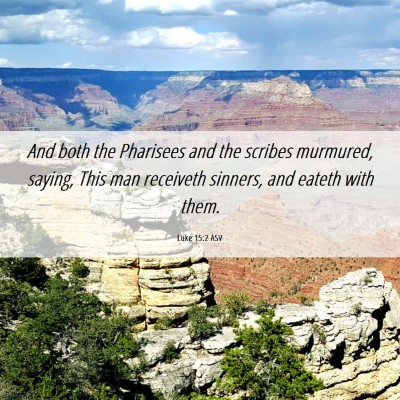 Picture 06 - Luke 15:2 ASV - And both the Pharisees and the scribes murmured, - Bible Verse Picture
