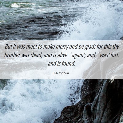 Picture 06 - Luke 15:32 ASV - But it was meet to make merry and be glad: for - Bible Verse Picture