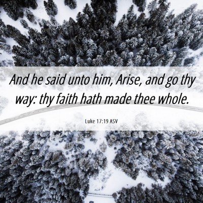 Picture 06 - Luke 17:19 ASV - And he said unto him, Arise, and go thy way: thy - Bible Verse Picture