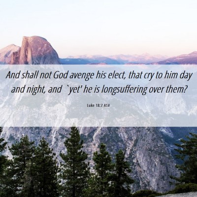 Picture 06 - Luke 18:7 ASV - And shall not God avenge his elect, that cry to - Bible Verse Picture