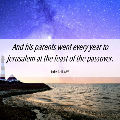 Picture 06 - Luke 2:41 ASV - And his parents went every year to Jerusalem at - Bible Verse Picture