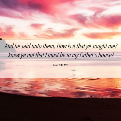 Picture 06 - Luke 2:49 ASV - And he said unto them, How is it that ye sought - Bible Verse Picture