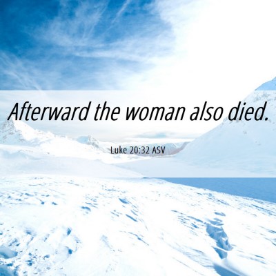 Picture 06 - Luke 20:32 ASV - Afterward the woman also - Bible Verse Picture