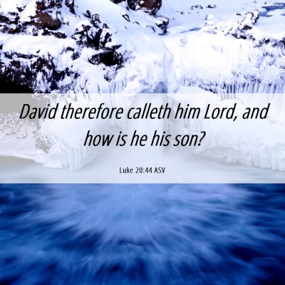 Picture 06 - Luke 20:44 ASV - David therefore calleth him Lord, and how is he - Bible Verse Picture