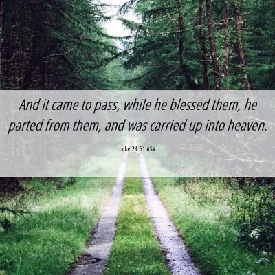 Picture 06 - Luke 24:51 ASV - And it came to pass, while he blessed them, he - Bible Verse Picture