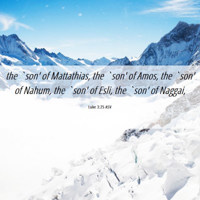 Picture 06 - Luke 3:25 ASV - the `son' of Mattathias, the `son' of Amos, the - Bible Verse Picture