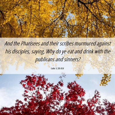 Picture 06 - Luke 5:30 ASV - And the Pharisees and their scribes murmured - Bible Verse Picture