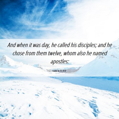 Picture 06 - Luke 6:13 ASV - And when it was day, he called his disciples; and - Bible Verse Picture