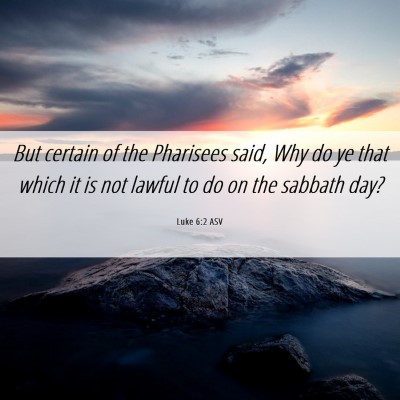 Picture 06 - Luke 6:2 ASV - But certain of the Pharisees said, Why do ye that - Bible Verse Picture