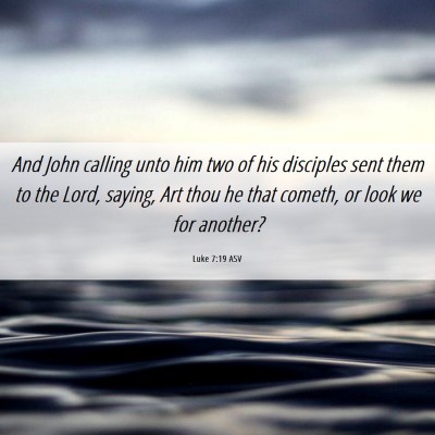 Picture 06 - Luke 7:19 ASV - And John calling unto him two of his disciples - Bible Verse Picture