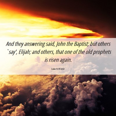 Picture 06 - Luke 9:19 ASV - And they answering said, John the Baptist; but - Bible Verse Picture
