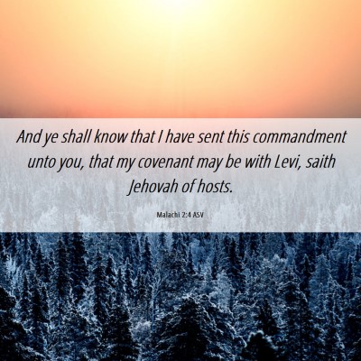 Picture 06 - Malachi 2:4 ASV - And ye shall know that I have sent this - Bible Verse Picture