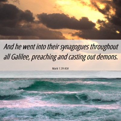 Picture 06 - Mark 1:39 ASV - And he went into their synagogues throughout all - Bible Verse Picture