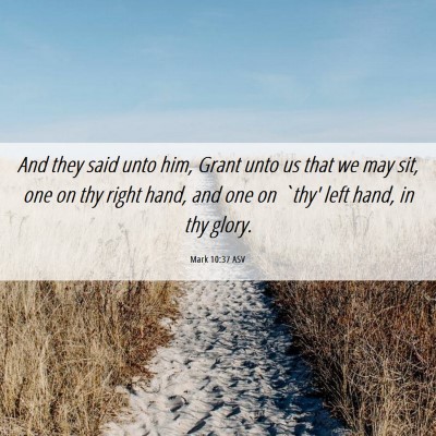 Picture 06 - Mark 10:37 ASV - And they said unto him, Grant unto us that we may - Bible Verse Picture