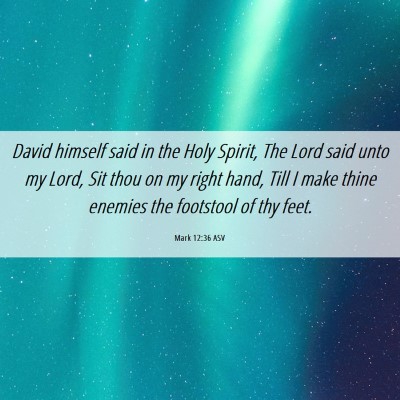 Picture 06 - Mark 12:36 ASV - David himself said in the Holy Spirit, The Lord - Bible Verse Picture