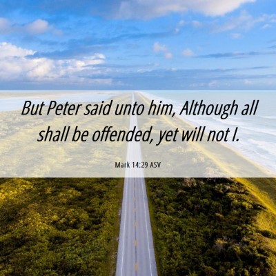 Picture 06 - Mark 14:29 ASV - But Peter said unto him, Although all shall be - Bible Verse Picture